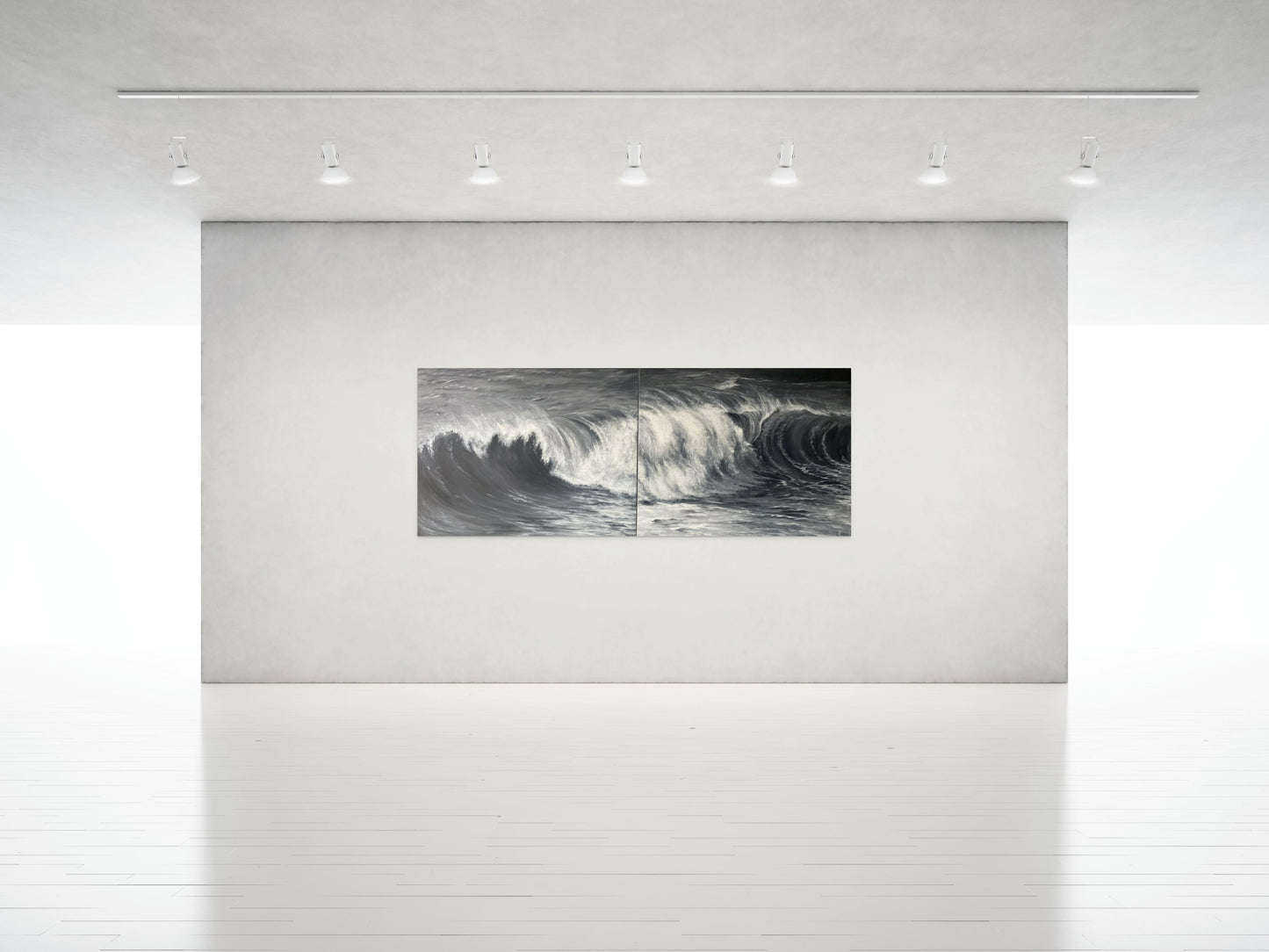 ,,Grėsmingai šėlstanti vandenyno banga 1 ir 2 ‘/ ,, Menacingly Surging Ocean Wave 1 & 2"