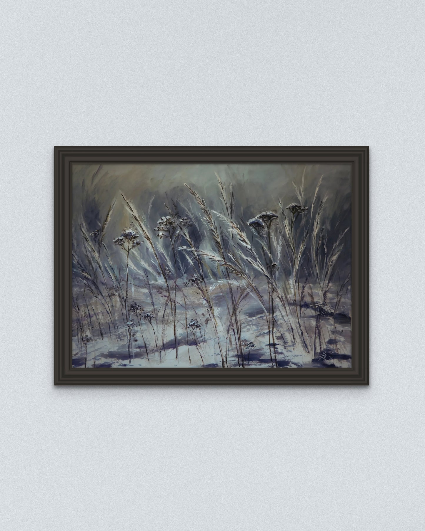 "Bent grass in the wind".