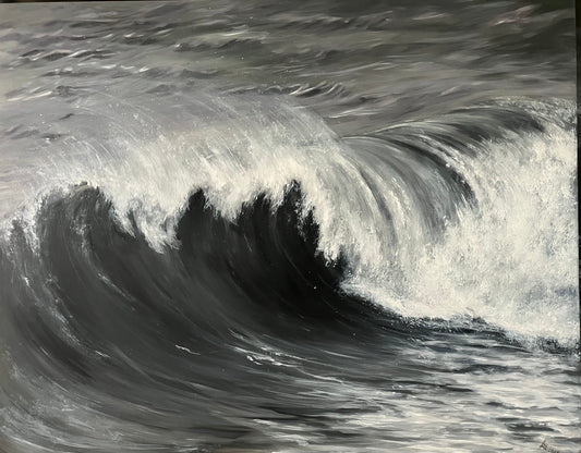 ,,Grėsmingai šėlstanti vandenyno banga 1 '‘/ ,, Menacingly Surging Ocean Wave 1"